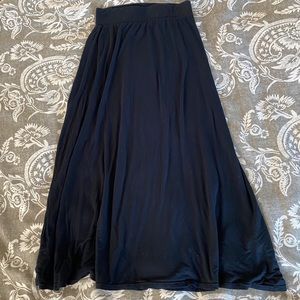 Black Jersey Maxi Skirt